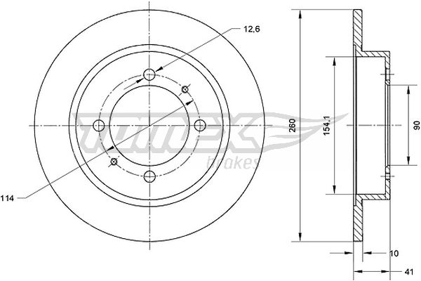 Brzdový kotúč TOMEX Brakes
